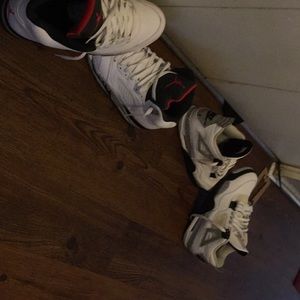 Air Jordan retro 4s and 5s “white cement” ‼️